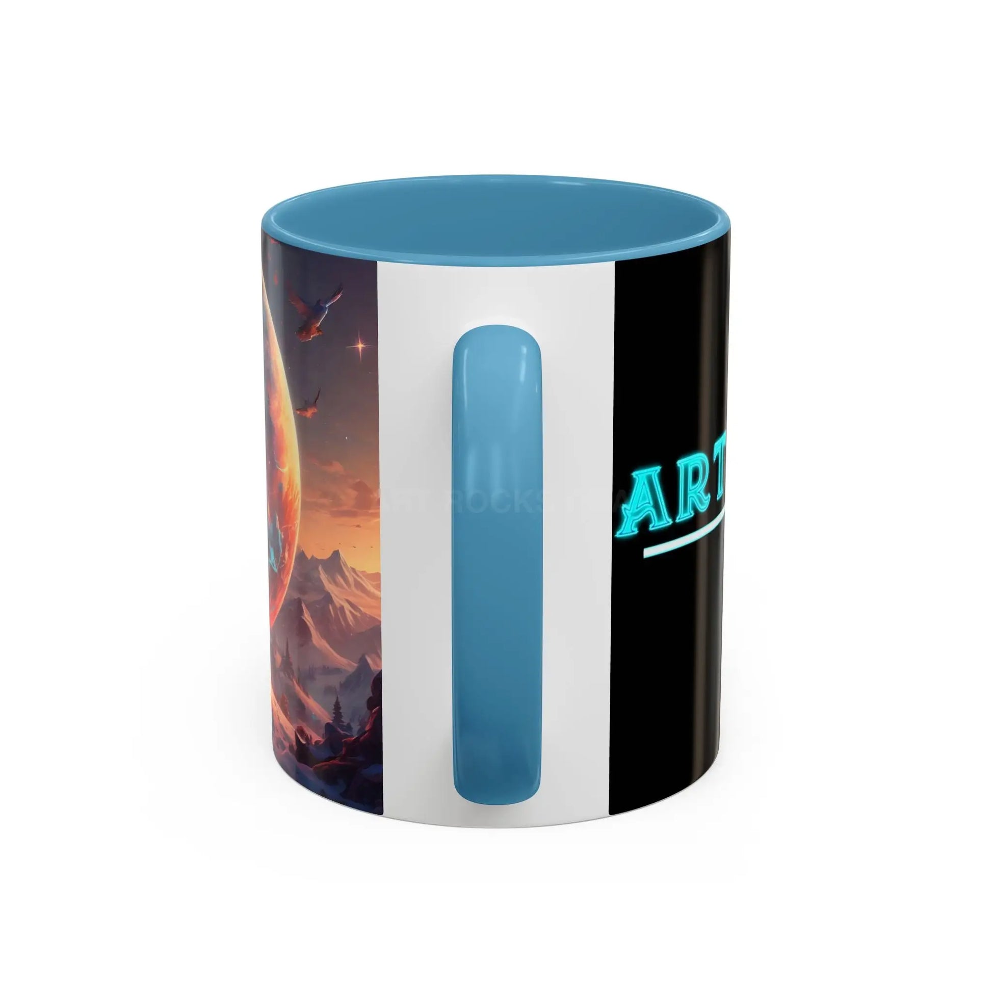 Space Explorer Coffee Mug — Astronaut Planet Scene Accent Mug (11/15oz) - Mug