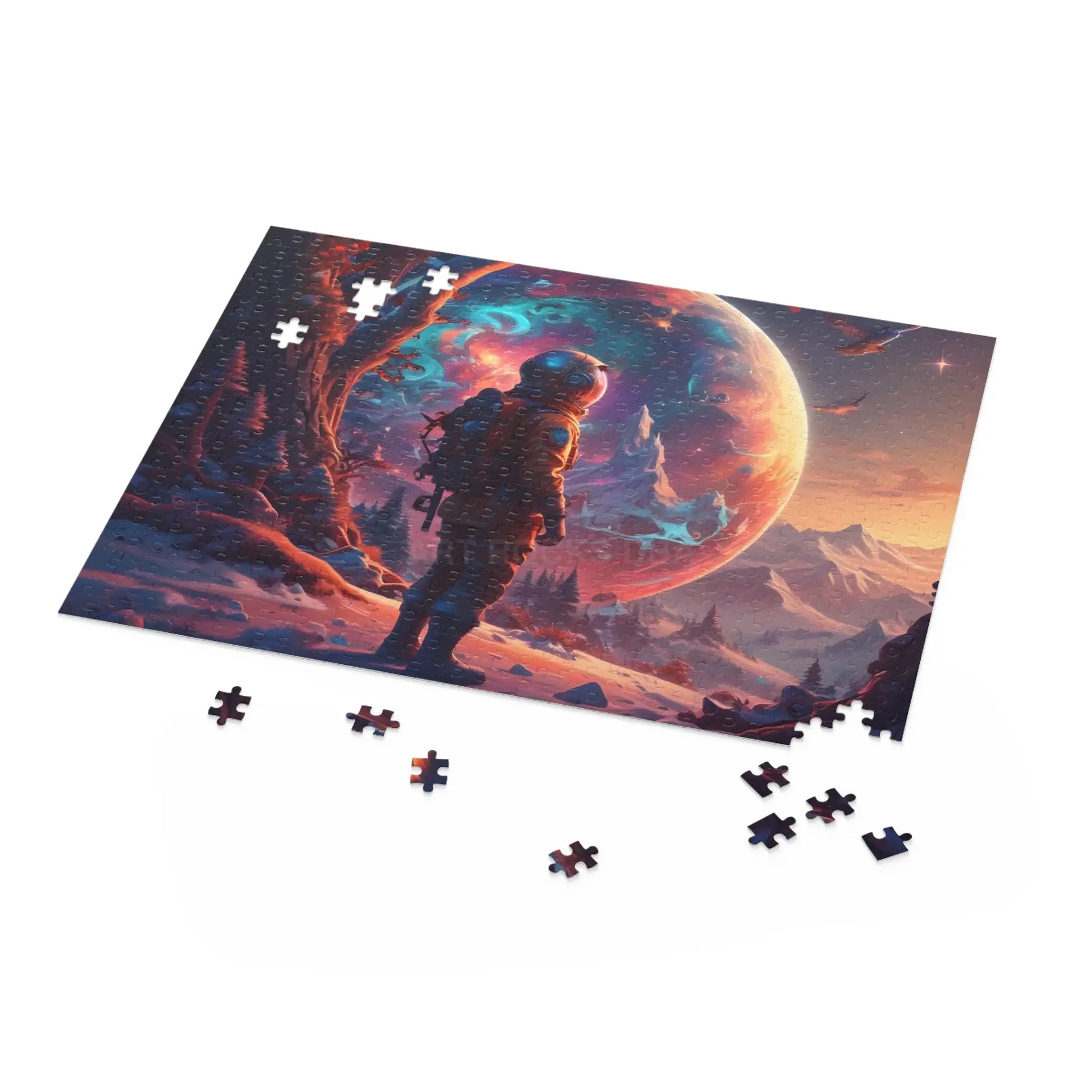 Space Explorer Jigsaw Puzzle — Astronaut Landscape 120/252/500-Piece - Puzzle