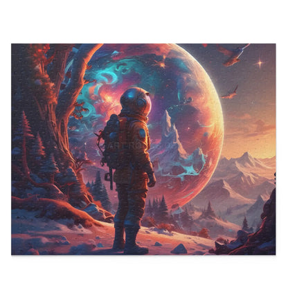 Space Explorer Jigsaw Puzzle — Astronaut Landscape 120/252/500-Piece - 20’’ × 16’’ (500 pcs) - Puzzle