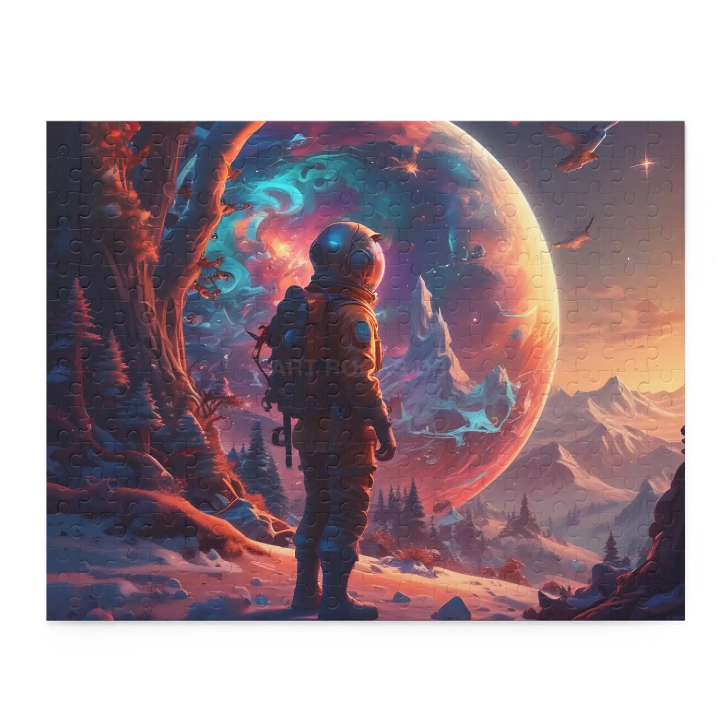 Space Explorer Jigsaw Puzzle — Astronaut Landscape 120/252/500-Piece - 14’’ × 11’’ (252 pcs) - Puzzle