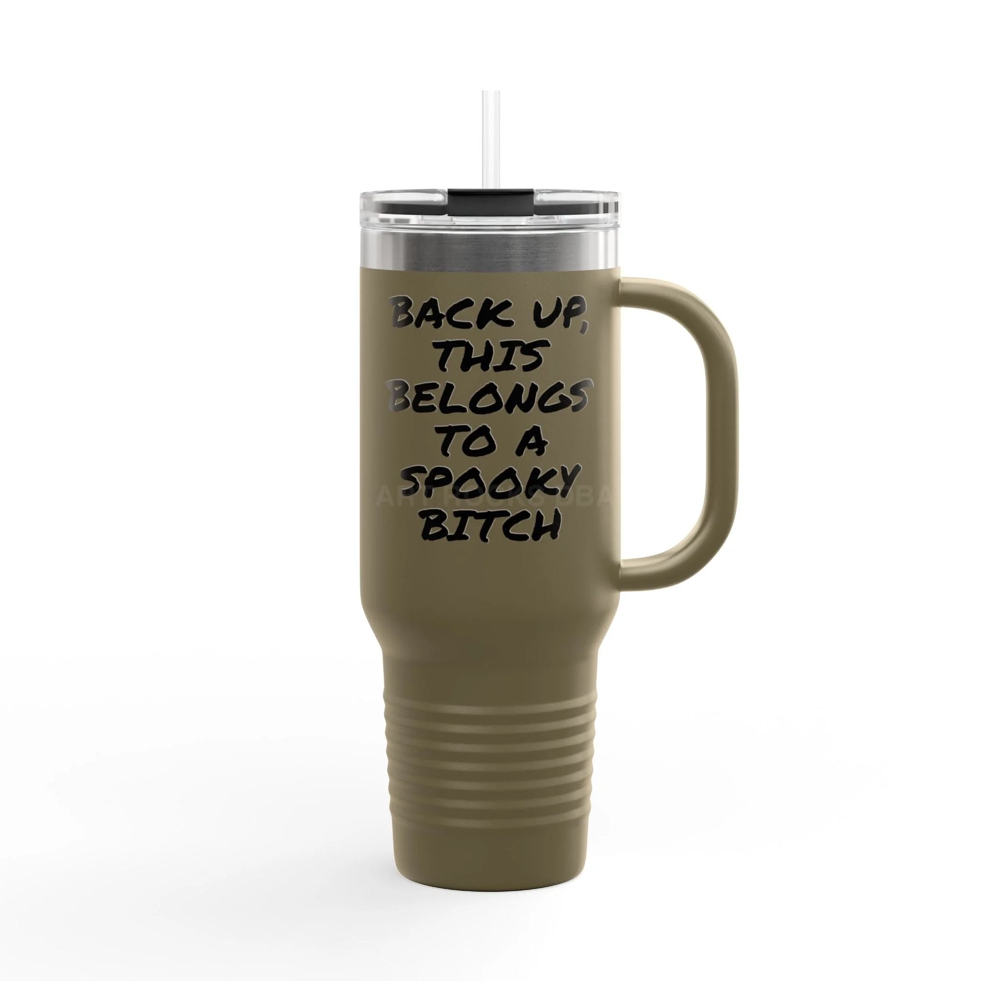 Spooky Bat Halloween Insulated Travel Mug 40oz - Fun Gift for Halloween Coffee Lovers Personalized Drinkware Travel