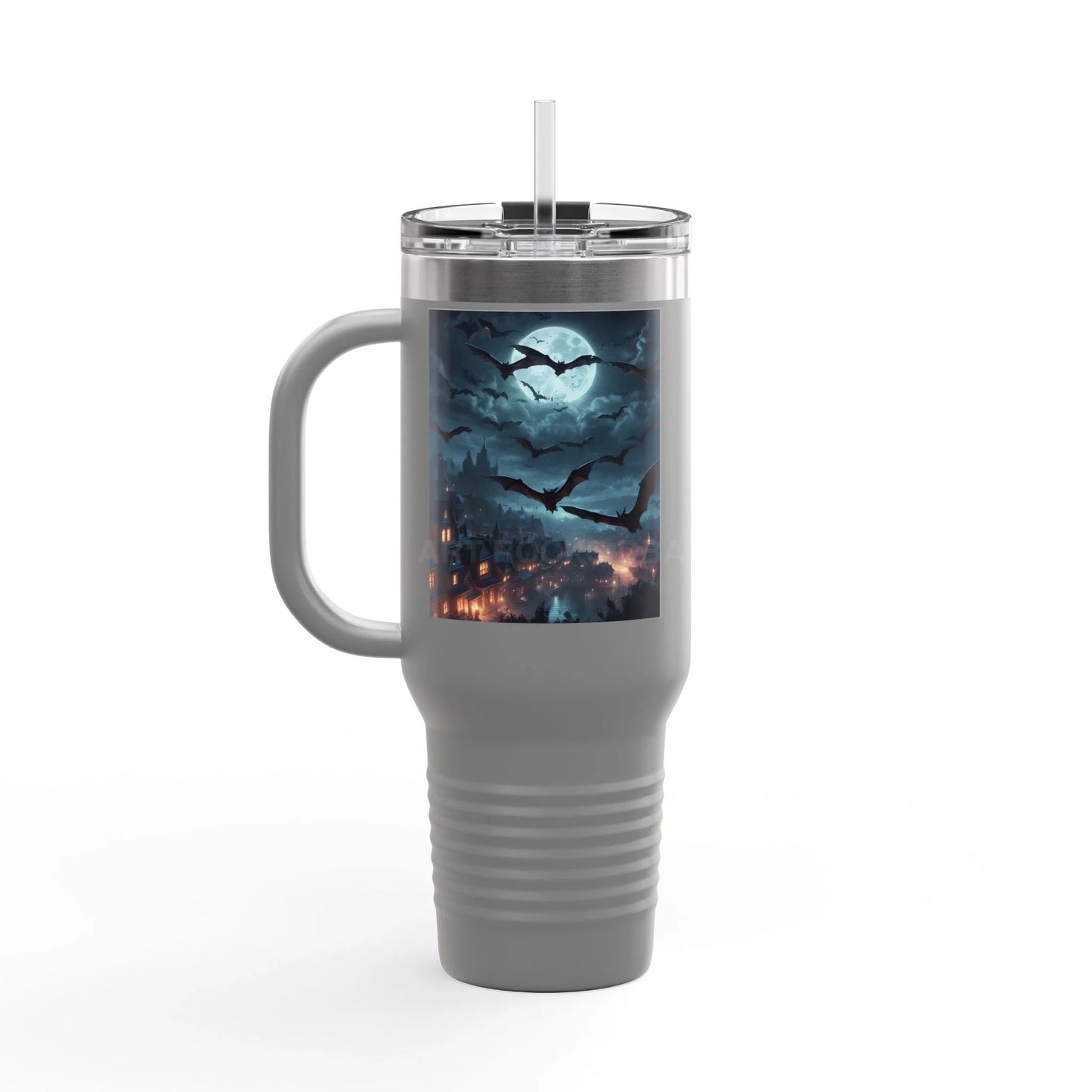 Spooky Bat Halloween Insulated Travel Mug 40oz - Fun Gift for Halloween Coffee Lovers Personalized Drinkware Travel