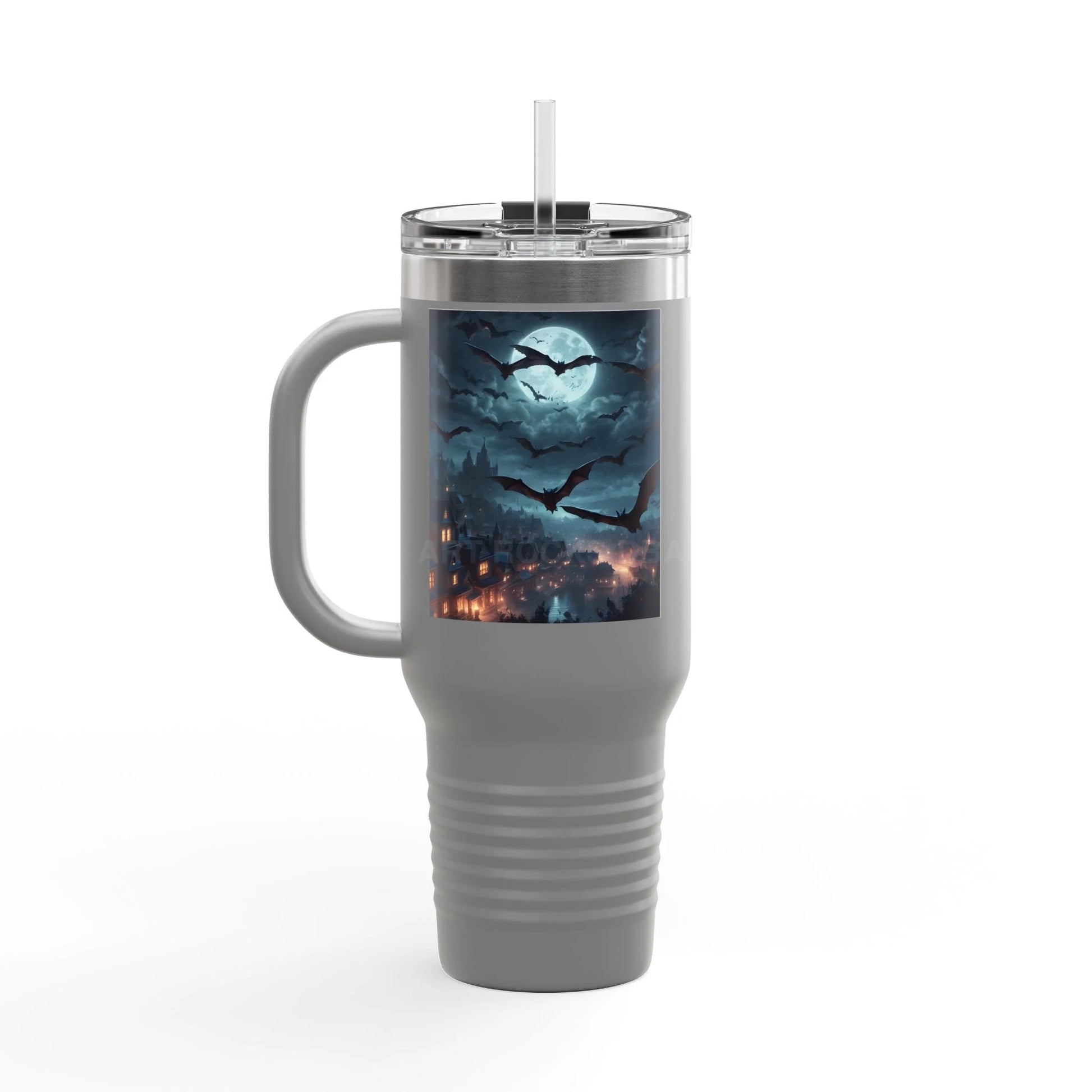 Spooky Bat Halloween Insulated Travel Mug 40oz - Fun Gift for Halloween Coffee Lovers Personalized Drinkware Travel