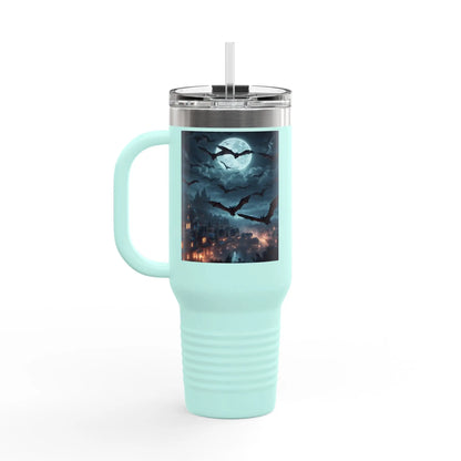 Spooky Bat Halloween Insulated Travel Mug 40oz - Fun Gift for Halloween Coffee Lovers Personalized Drinkware Travel