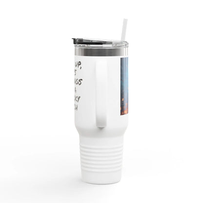 Spooky Bat Halloween Insulated Travel Mug 40oz - Fun Gift for Halloween Coffee Lovers Personalized Drinkware Travel