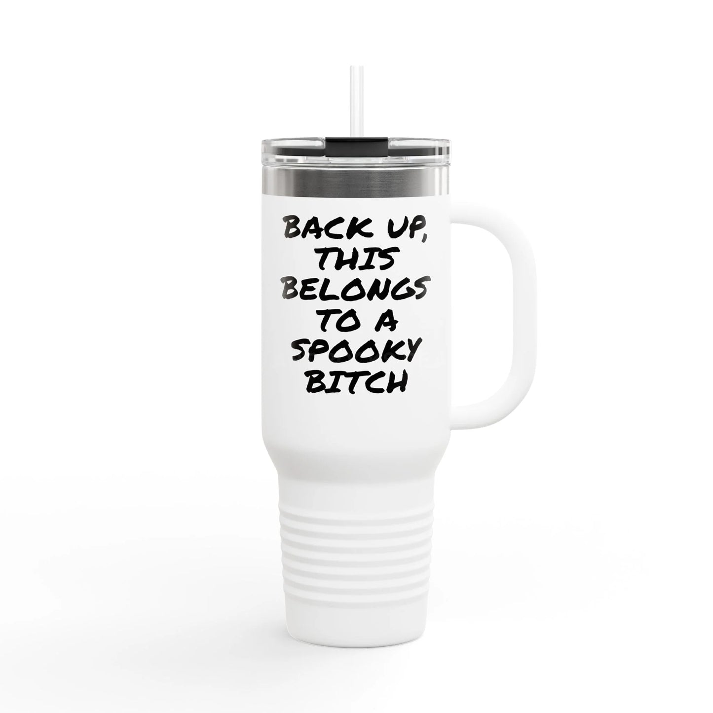 Spooky Bat Halloween Insulated Travel Mug 40oz - Fun Gift for Halloween Coffee Lovers Personalized Drinkware Travel