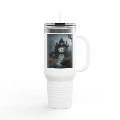 Spooky Bitch Clock 40oz Insulated Travel Mug with Inspirational Quotes and Unique Design Perfect for Coffee Lovers