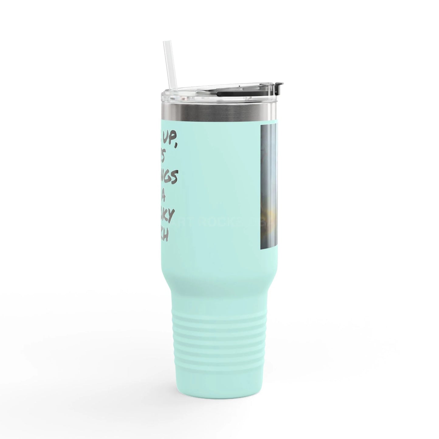 Spooky Bitch Clock 40oz Insulated Travel Mug with Inspirational Quotes and Unique Design Perfect for Coffee Lovers