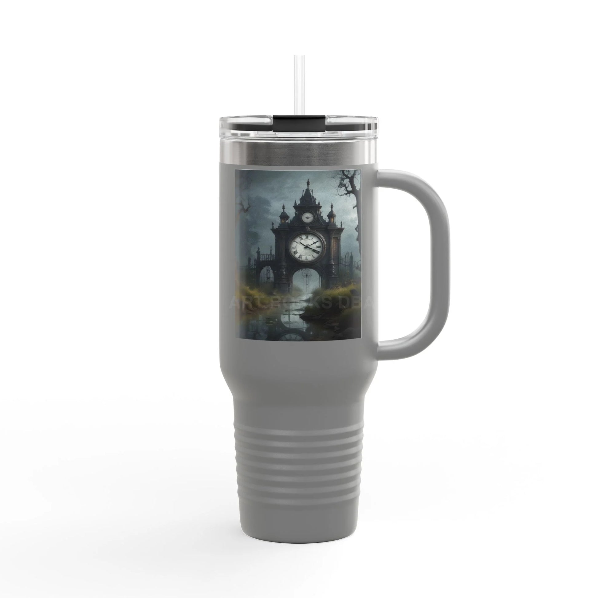 Spooky Bitch Clock 40oz Insulated Travel Mug with Inspirational Quotes and Unique Design Perfect for Coffee Lovers