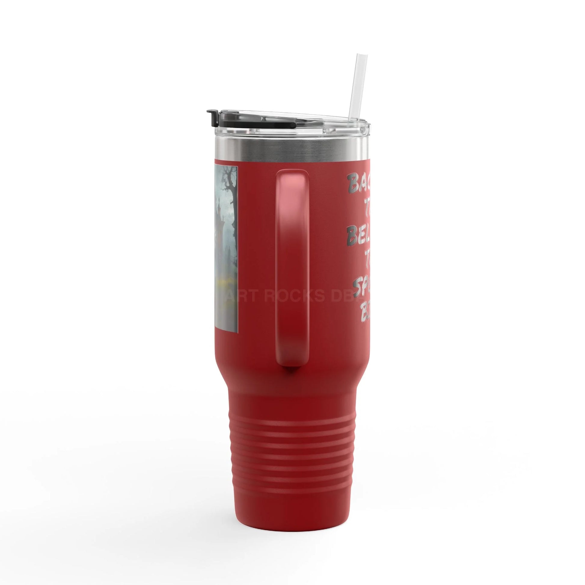 Spooky Bitch Clock 40oz Insulated Travel Mug with Inspirational Quotes and Unique Design Perfect for Coffee Lovers