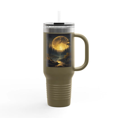 Spooky Bitch Full Moon Insulated 40oz Travel Mug - Adventure Awaits | Perfect for Camping Road Trips Gifts Outdoor