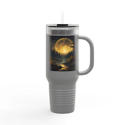 Spooky Bitch Full Moon Insulated 40oz Travel Mug - Adventure Awaits | Perfect for Camping Road Trips Gifts Outdoor
