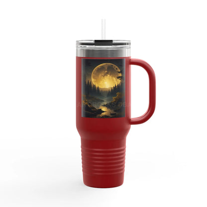 Spooky Bitch Full Moon Insulated 40oz Travel Mug - Adventure Awaits | Perfect for Camping Road Trips Gifts Outdoor