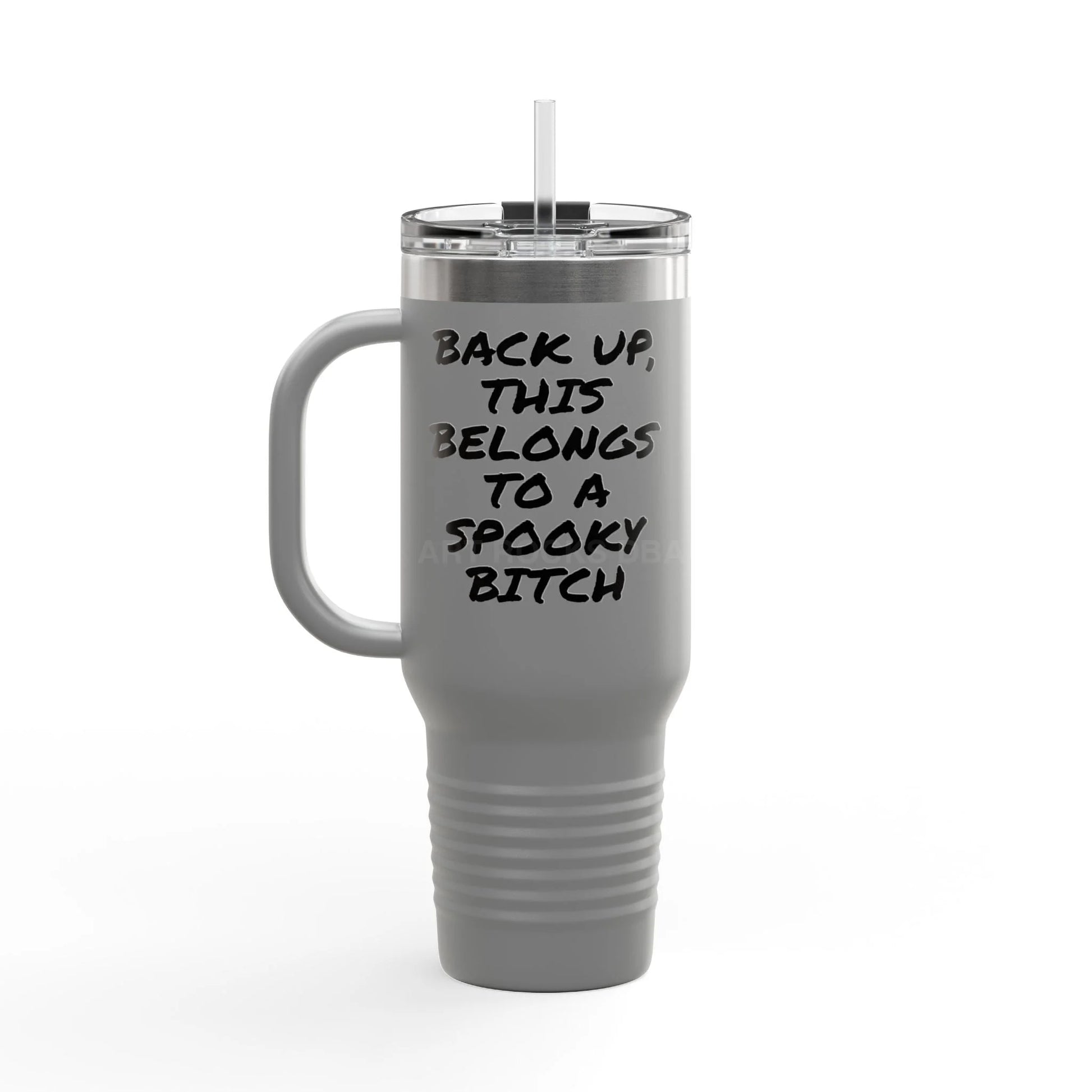 Spooky Bitch Full Moon Insulated 40oz Travel Mug - Adventure Awaits | Perfect for Camping Road Trips Gifts Outdoor