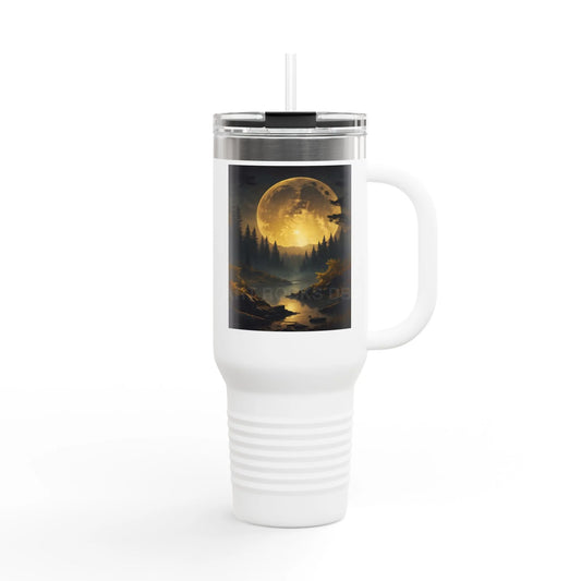 Spooky Bitch Full Moon Insulated 40oz Travel Mug - Adventure Awaits | Perfect for Camping Road Trips Gifts Outdoor