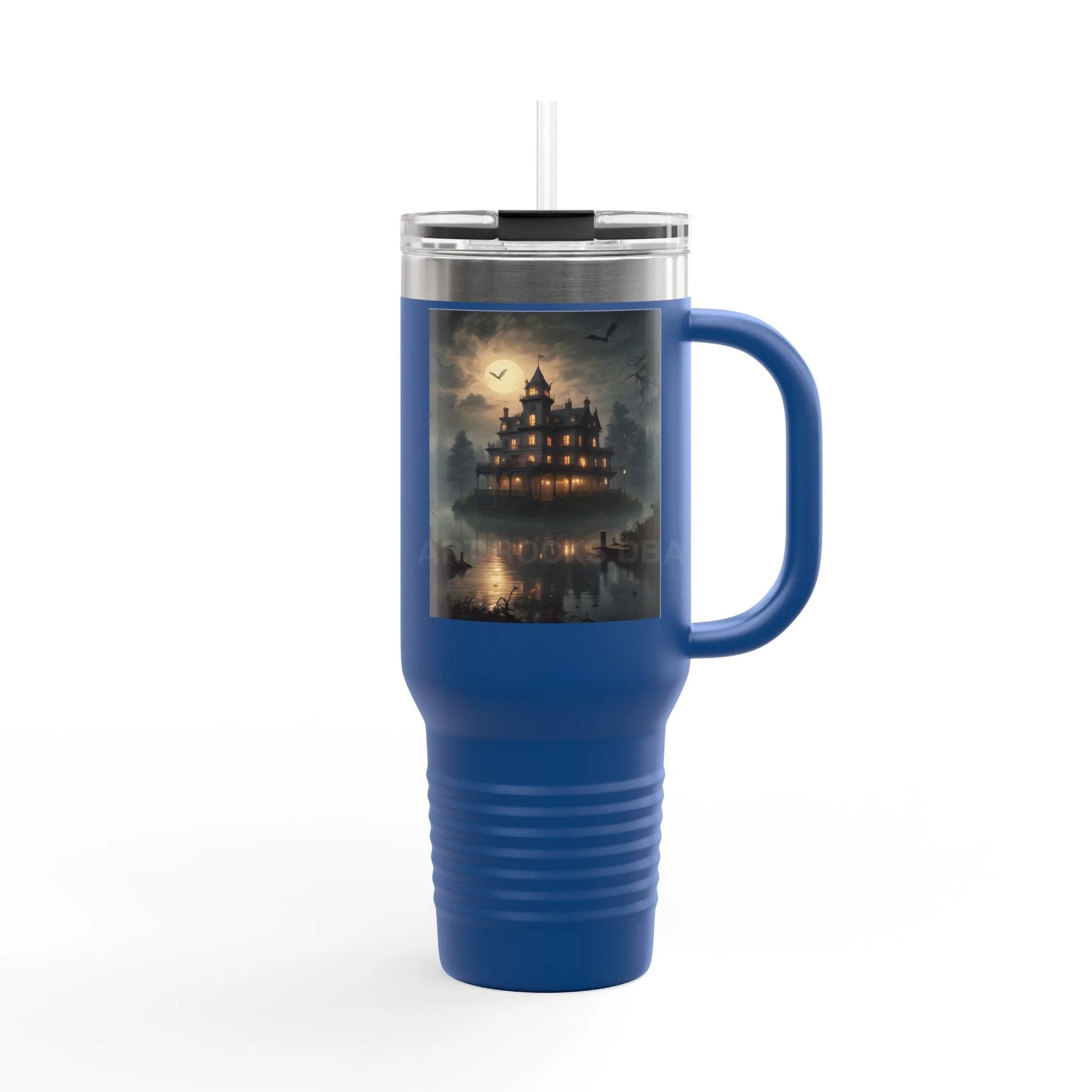 Spooky Bitch Haunted House Insulated Travel Mug Halloween Mug 40oz Coffee Cup Pumpkin Spice Mug Haunted House Travel