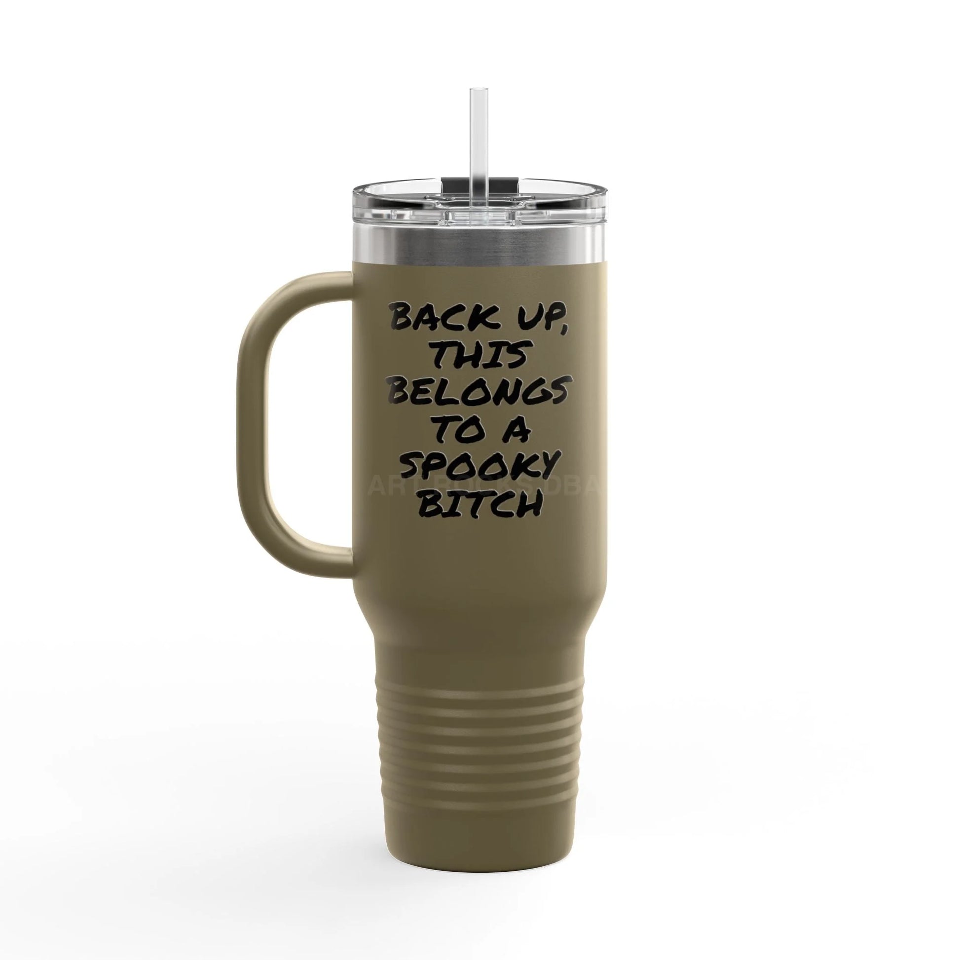 Spooky Bitch Insulated Travel Mug for Adventure Seekers Ideal for Coffee Lovers Eco-Friendly Hydration Perfect