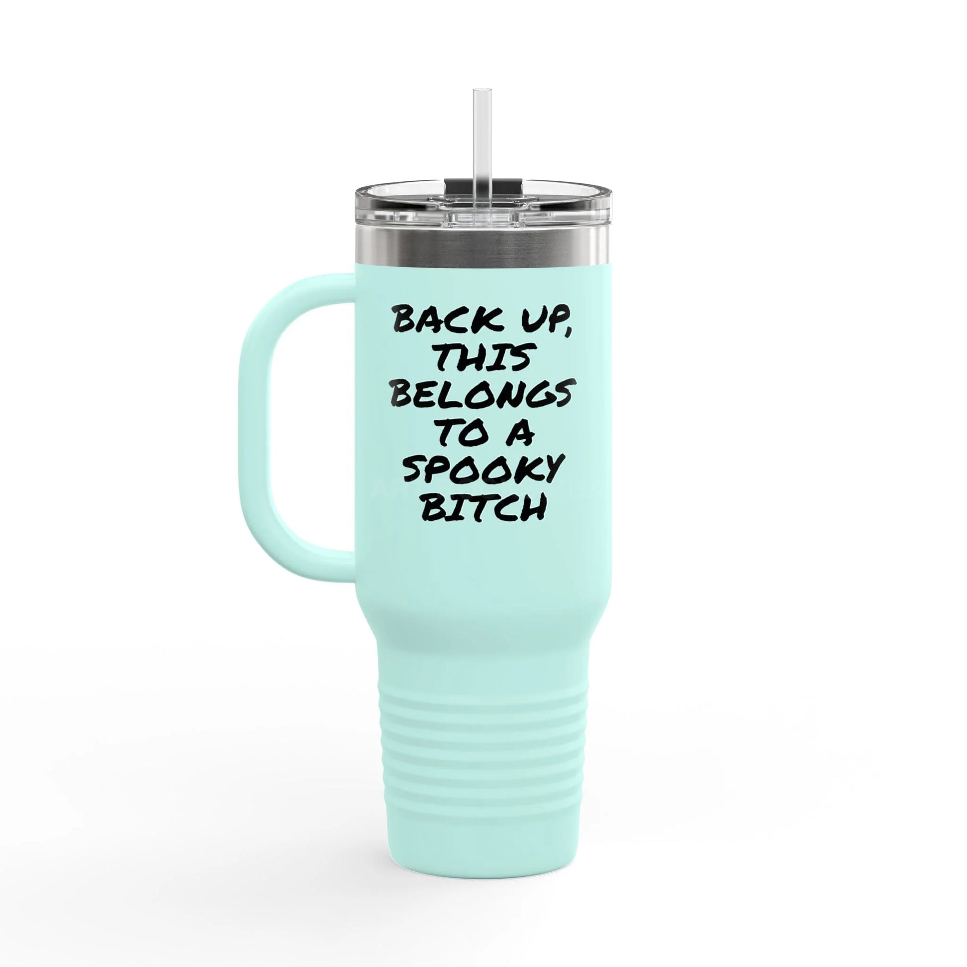Spooky Bitch Insulated Travel Mug for Adventure Seekers Ideal for Coffee Lovers Eco-Friendly Hydration Perfect
