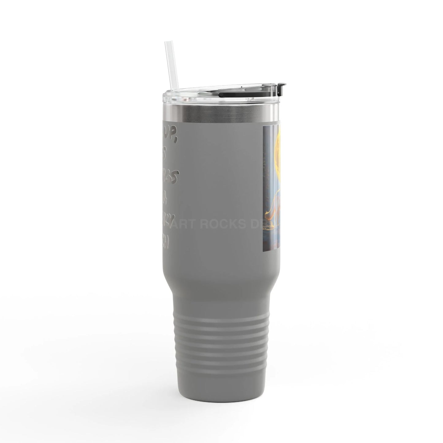 Spooky Bitch Wolf Travel Mug | Wolf Howling at Moon | Personalized Drinkware for Outdoor Lovers Camping Gifts Road Trip
