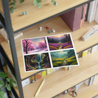 Spring Nature Sticker Sheets - Aesthetic Floral Art Nature Decor Scrapbooking Gift Wrapping DIY Projects - 11’’ × 8.5’’