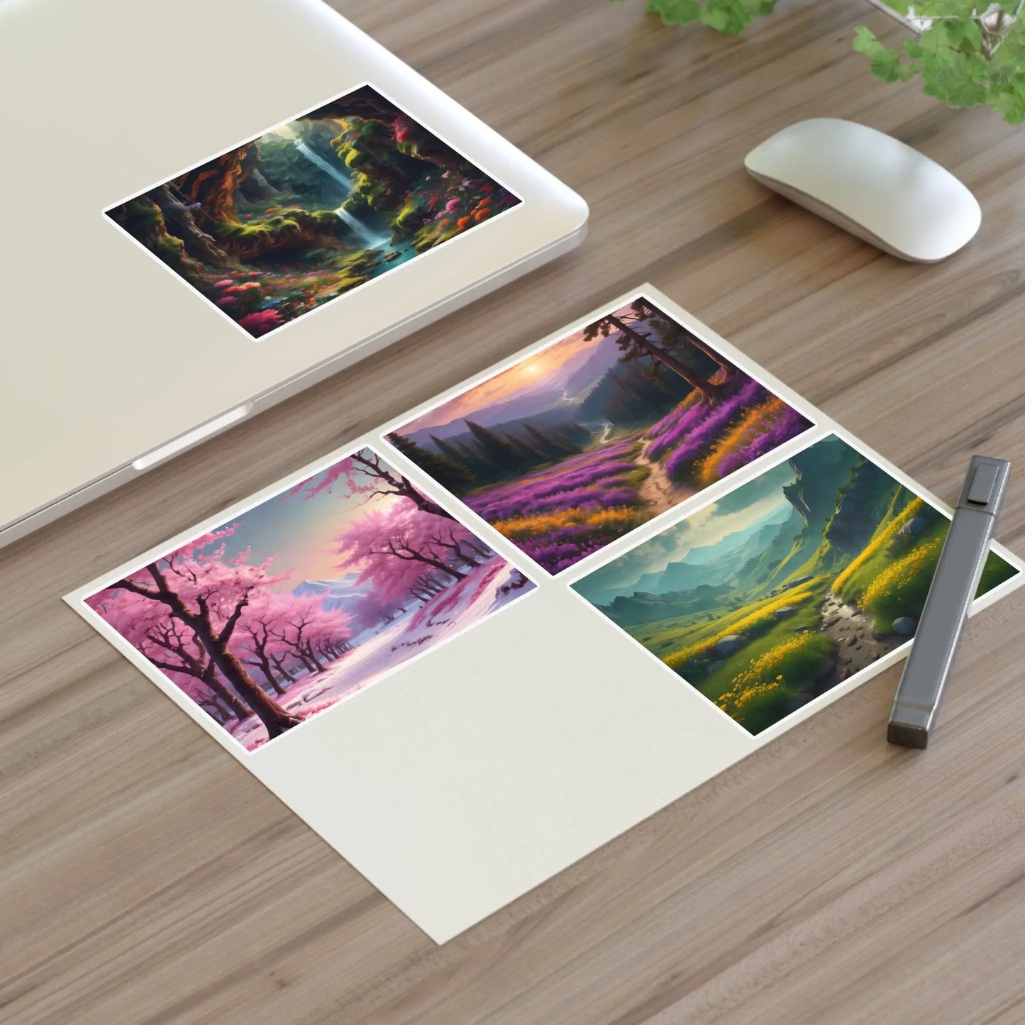 Spring Nature Sticker Sheets - Aesthetic Floral Art Nature Decor Scrapbooking Gift Wrapping DIY Projects - Paper