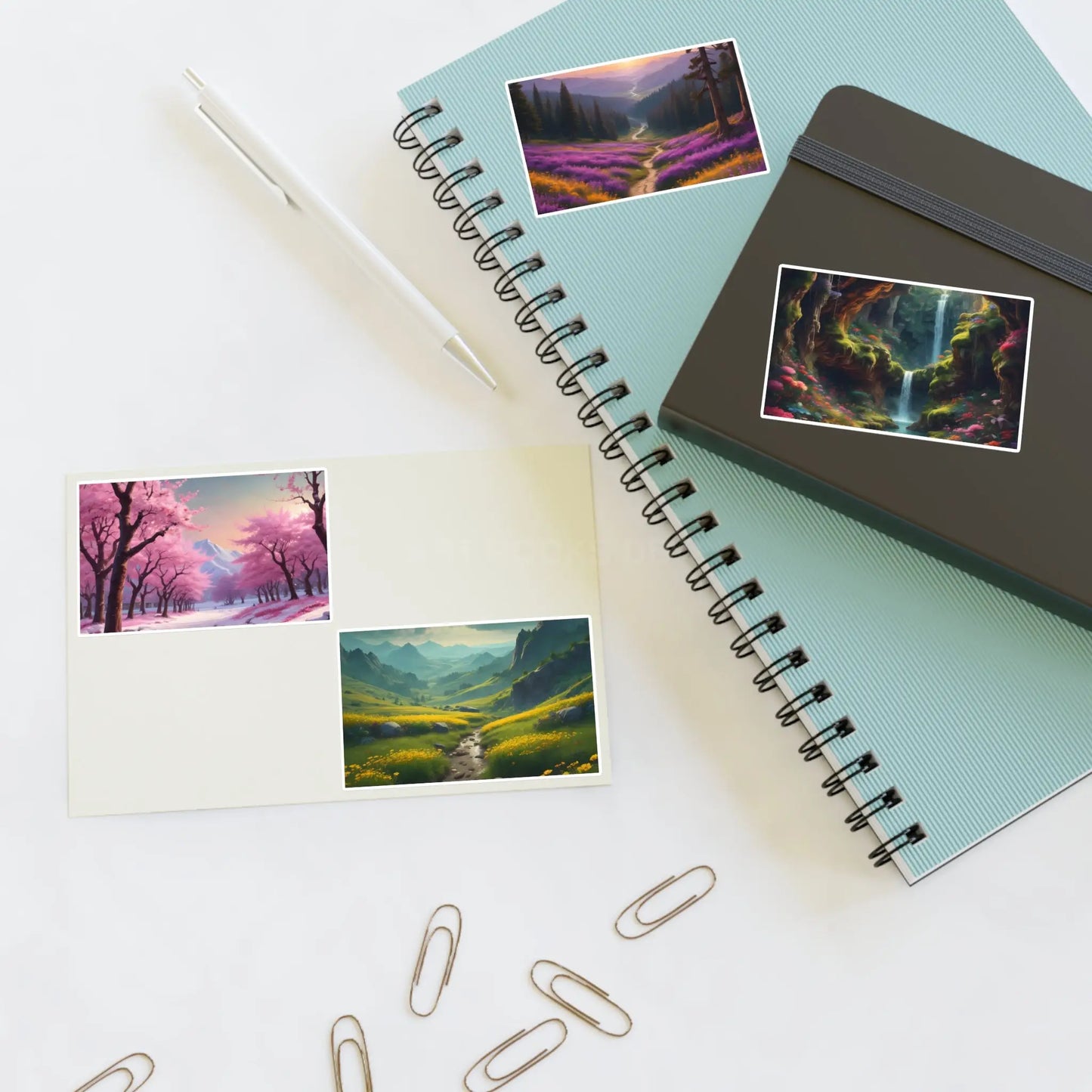 Spring Nature Sticker Sheets - Aesthetic Floral Art Nature Decor Scrapbooking Gift Wrapping DIY Projects - Paper