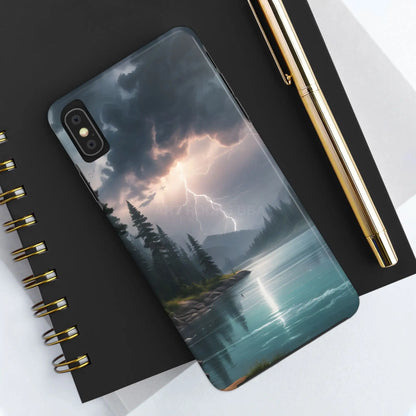 Stormy Lake Tough Phone Cases for Adventurers Protective Phone Cover Outdoor Enthusiast Gift Stylish Cases for Nature