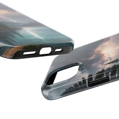 Stormy Lake Tough Phone Cases for Adventurers Protective Phone Cover Outdoor Enthusiast Gift Stylish Cases for Nature