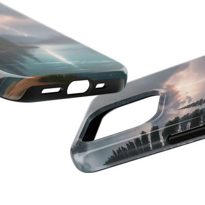 Stormy Lake Tough Phone Cases for Adventurers Protective Phone Cover Outdoor Enthusiast Gift Stylish Cases for Nature
