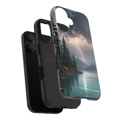 Stormy Lake Tough Phone Cases for Adventurers Protective Phone Cover Outdoor Enthusiast Gift Stylish Cases for Nature