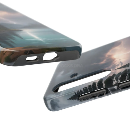 Stormy Lake Tough Phone Cases for Adventurers Protective Phone Cover Outdoor Enthusiast Gift Stylish Cases for Nature