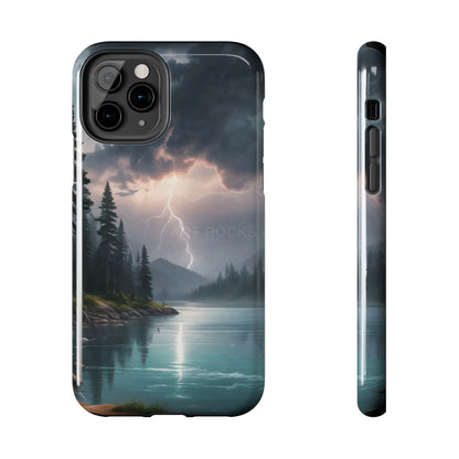 Stormy Lake Tough Phone Cases for Adventurers Protective Phone Cover Outdoor Enthusiast Gift Stylish Cases for Nature