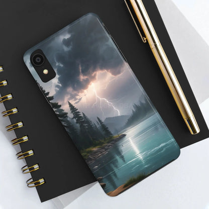 Stormy Lake Tough Phone Cases for Adventurers Protective Phone Cover Outdoor Enthusiast Gift Stylish Cases for Nature