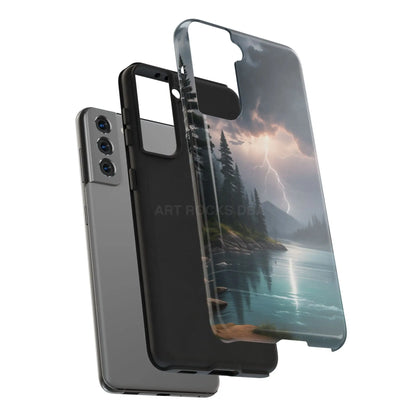 Stormy Lake Tough Phone Cases for Adventurers Protective Phone Cover Outdoor Enthusiast Gift Stylish Cases for Nature