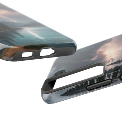 Stormy Lake Tough Phone Cases for Adventurers Protective Phone Cover Outdoor Enthusiast Gift Stylish Cases for Nature