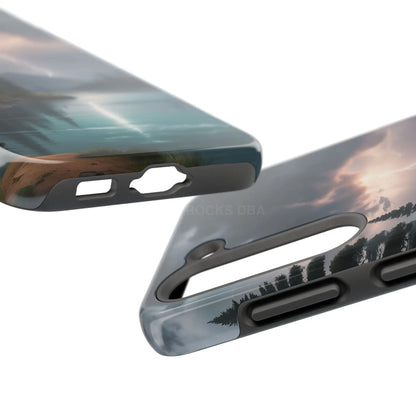 Stormy Lake Tough Phone Cases for Adventurers Protective Phone Cover Outdoor Enthusiast Gift Stylish Cases for Nature