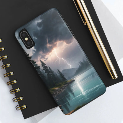 Stormy Lake Tough Phone Cases for Adventurers Protective Phone Cover Outdoor Enthusiast Gift Stylish Cases for Nature