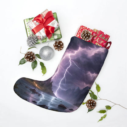 Stormy Mountain Landscape Christmas Stocking - One size - Home Decor