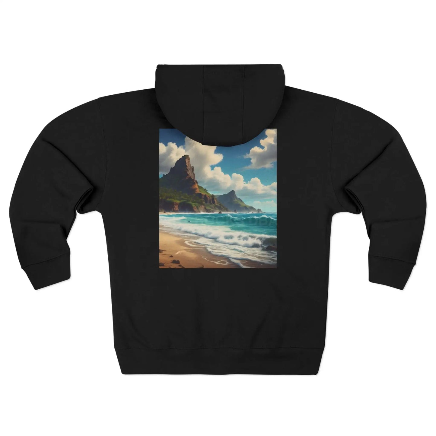 Sunny Beach Zip-Up Hoodie - XS / Black - Hoodie