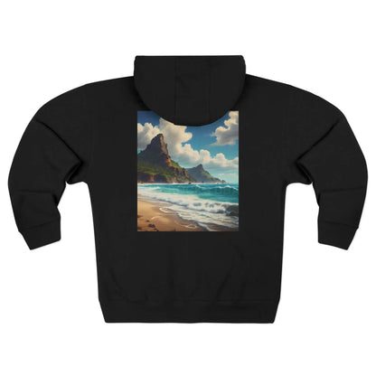 Sunny Beach Zip-Up Hoodie - XS / Black - Hoodie