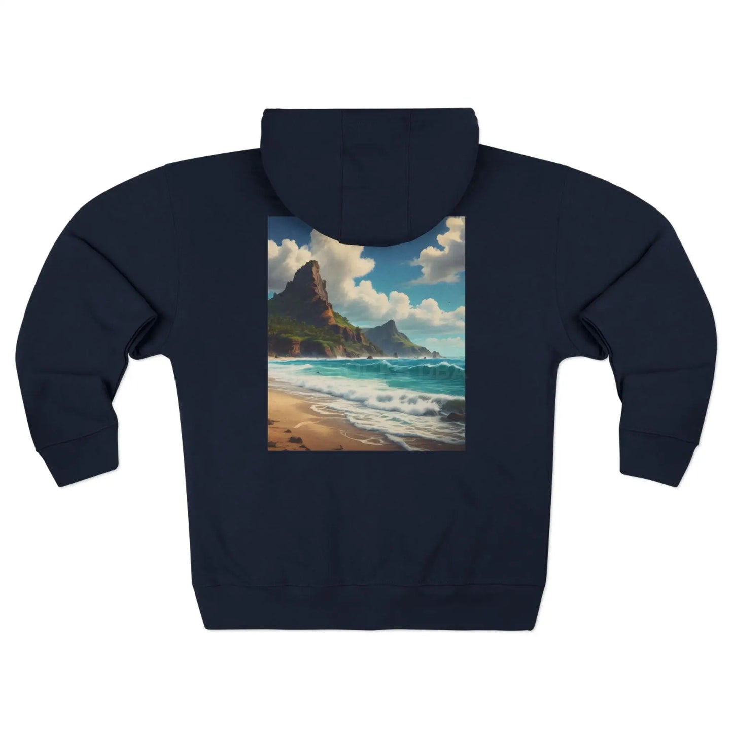 Sunny Beach Zip-Up Hoodie - XS / Navy - Hoodie