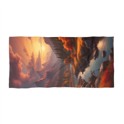 Sunset Autumn Canyon Beach Towel - Home Decor