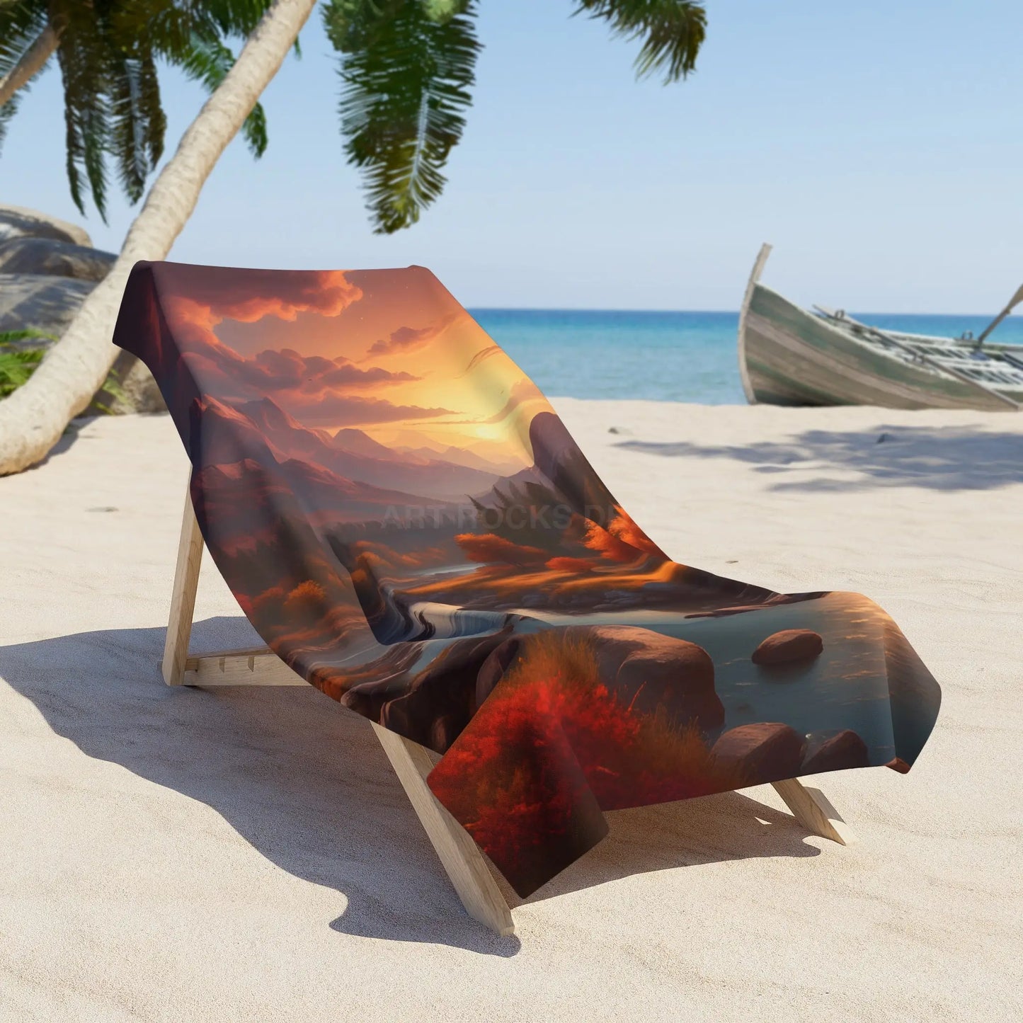 Sunset Autumn Canyon Beach Towel - Home Decor