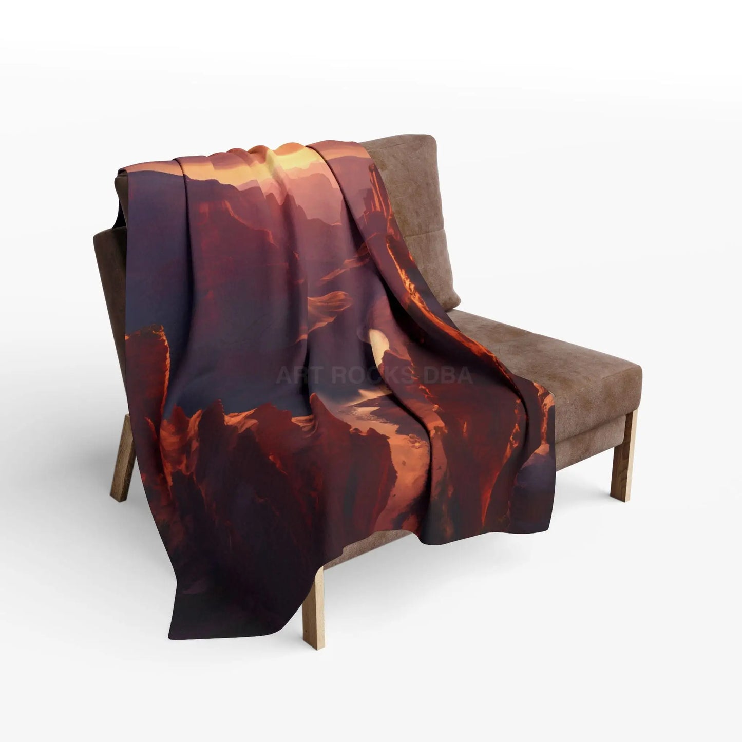 Sunset Canyon Arctic Fleece Blanket - Cozy Throw Mountain Decor Gift for Nature Lovers Camping Essential Home Warmth