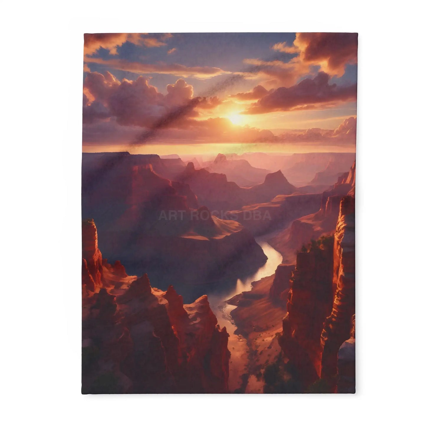 Sunset Canyon Arctic Fleece Blanket - Cozy Throw Mountain Decor Gift for Nature Lovers Camping Essential Home Warmth