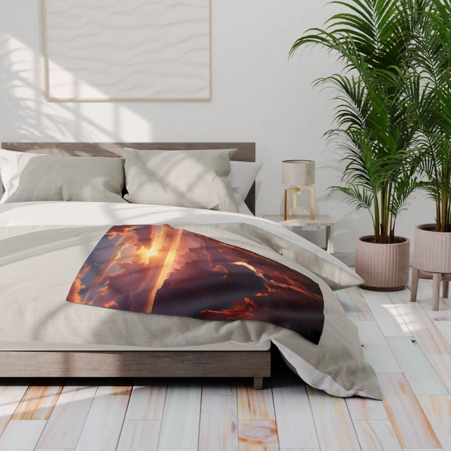 Sunset Canyon Arctic Fleece Blanket - Cozy Throw Mountain Decor Gift for Nature Lovers Camping Essential Home Warmth