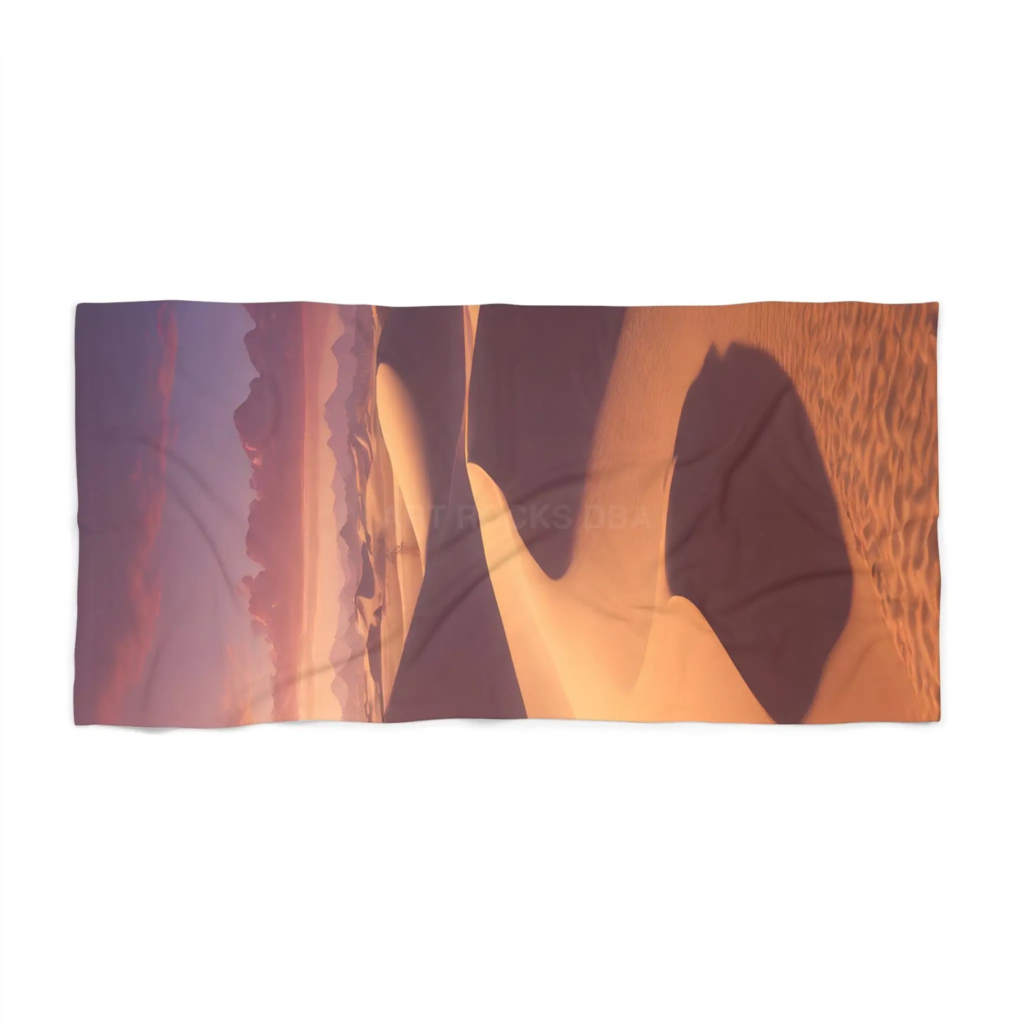 Sunset Dunes Beach Towel — Desert Sunset Landscape Print - Home Decor