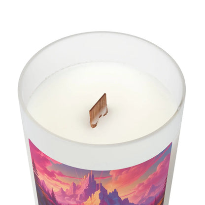 Sunset Fantasy Castle Candle — 11oz Frosted Glass - Home Decor