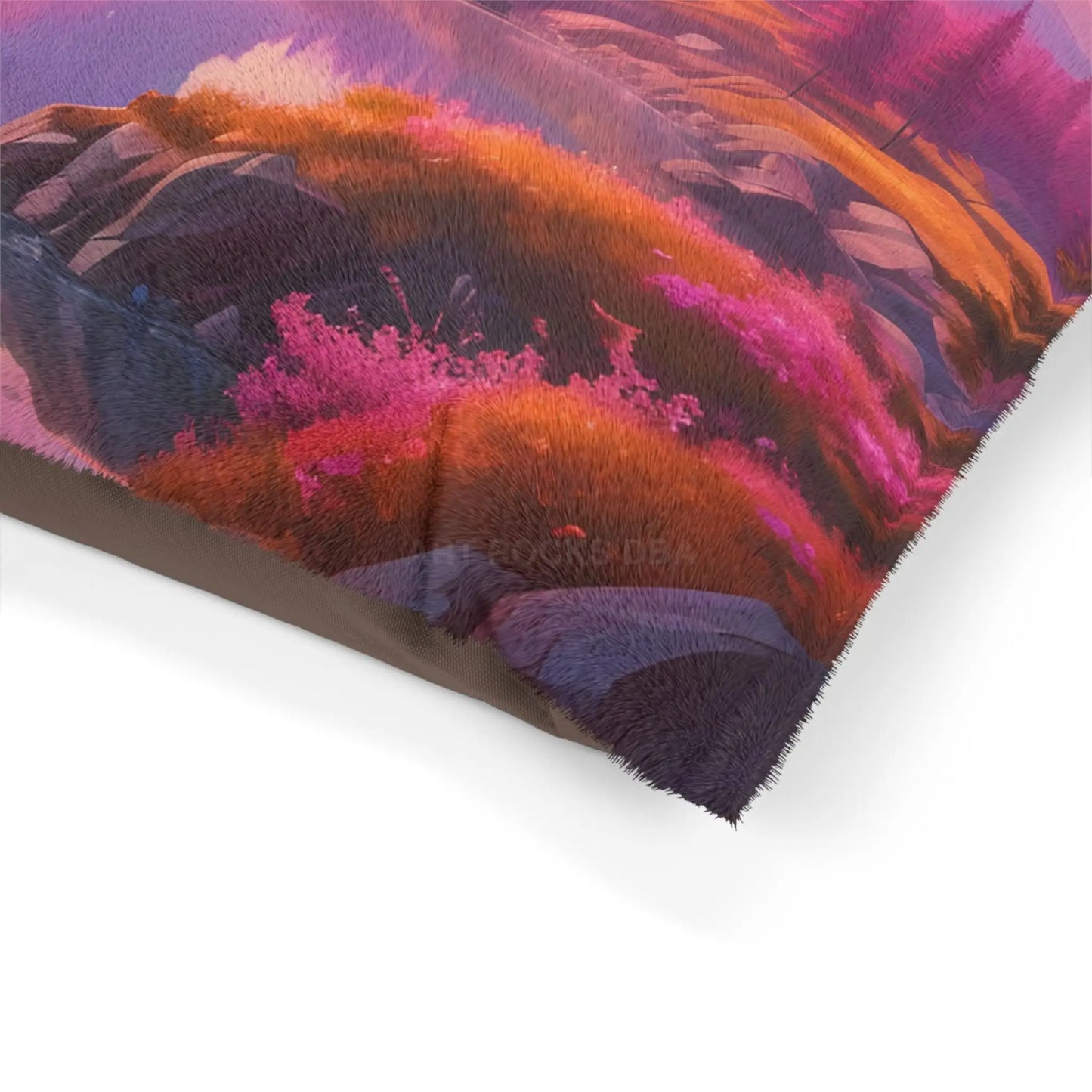 Sunset Mountain Landscape Pet Bed — Cozy Scenic Dog & Cat Pillow - Pets