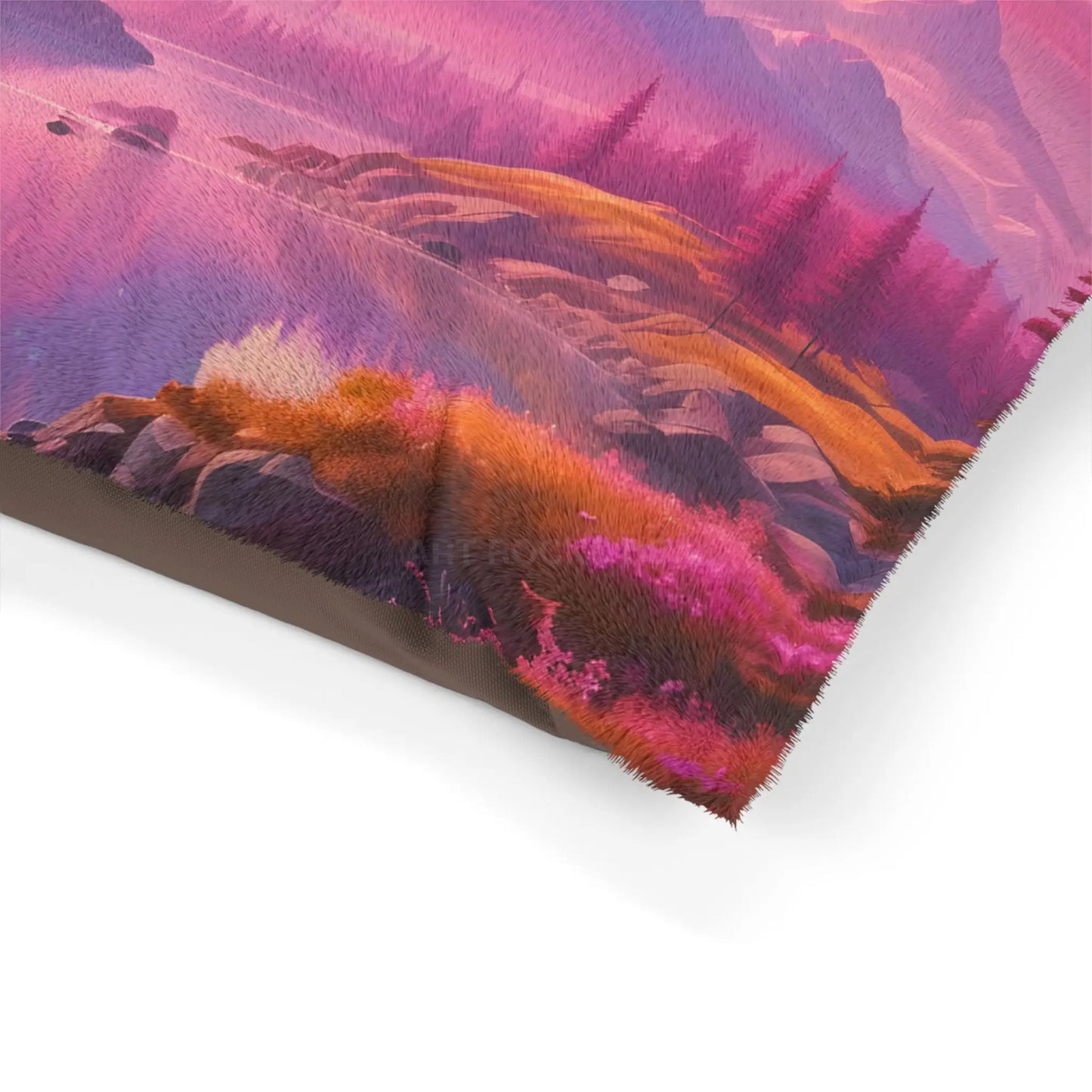 Sunset Mountain Landscape Pet Bed — Cozy Scenic Dog & Cat Pillow - Pets